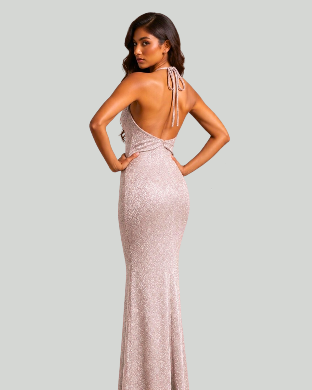 Sienna Drape-Halter Maxi Dress