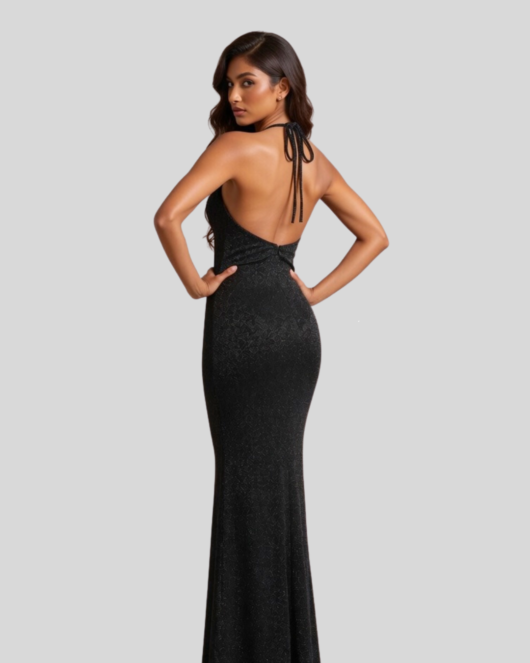 Sienna Drape-Halter Maxi Dress