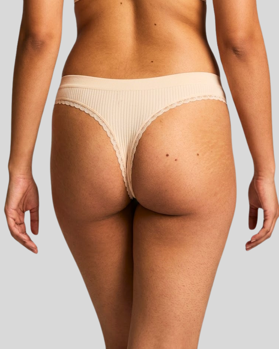 SoftMuse Ribbed Lace Cotton Panty