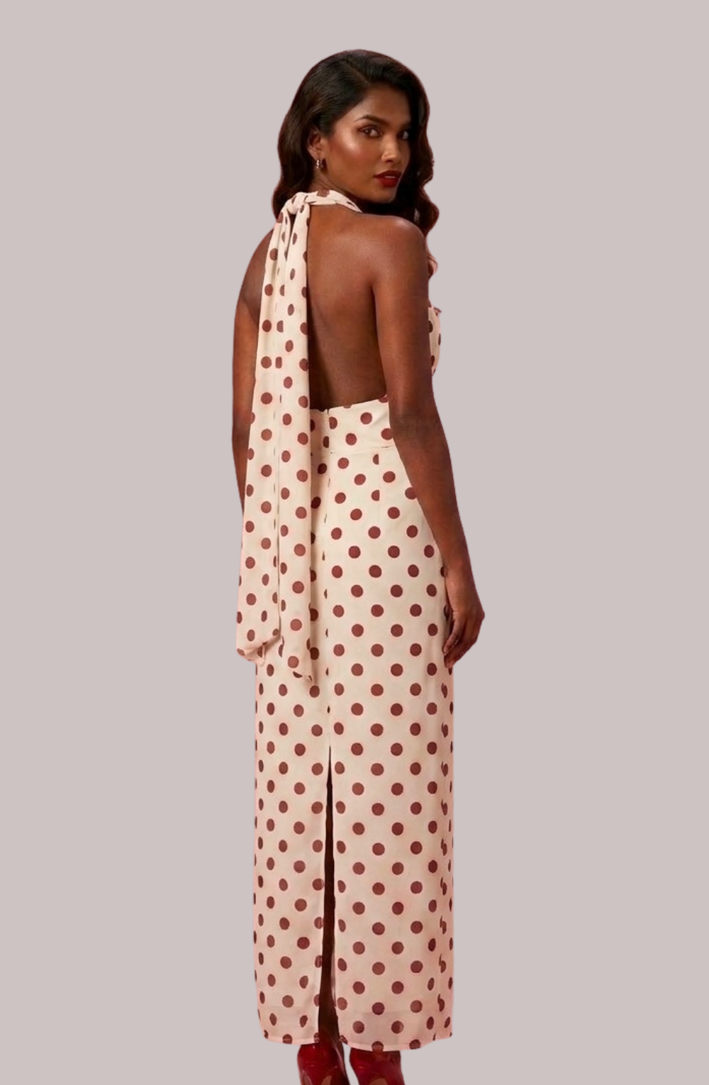Soleil Halter Sculpt Maxi Dress