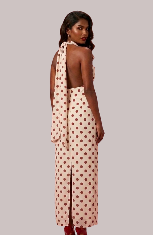 Soleil Halter Sculpt Maxi Dress
