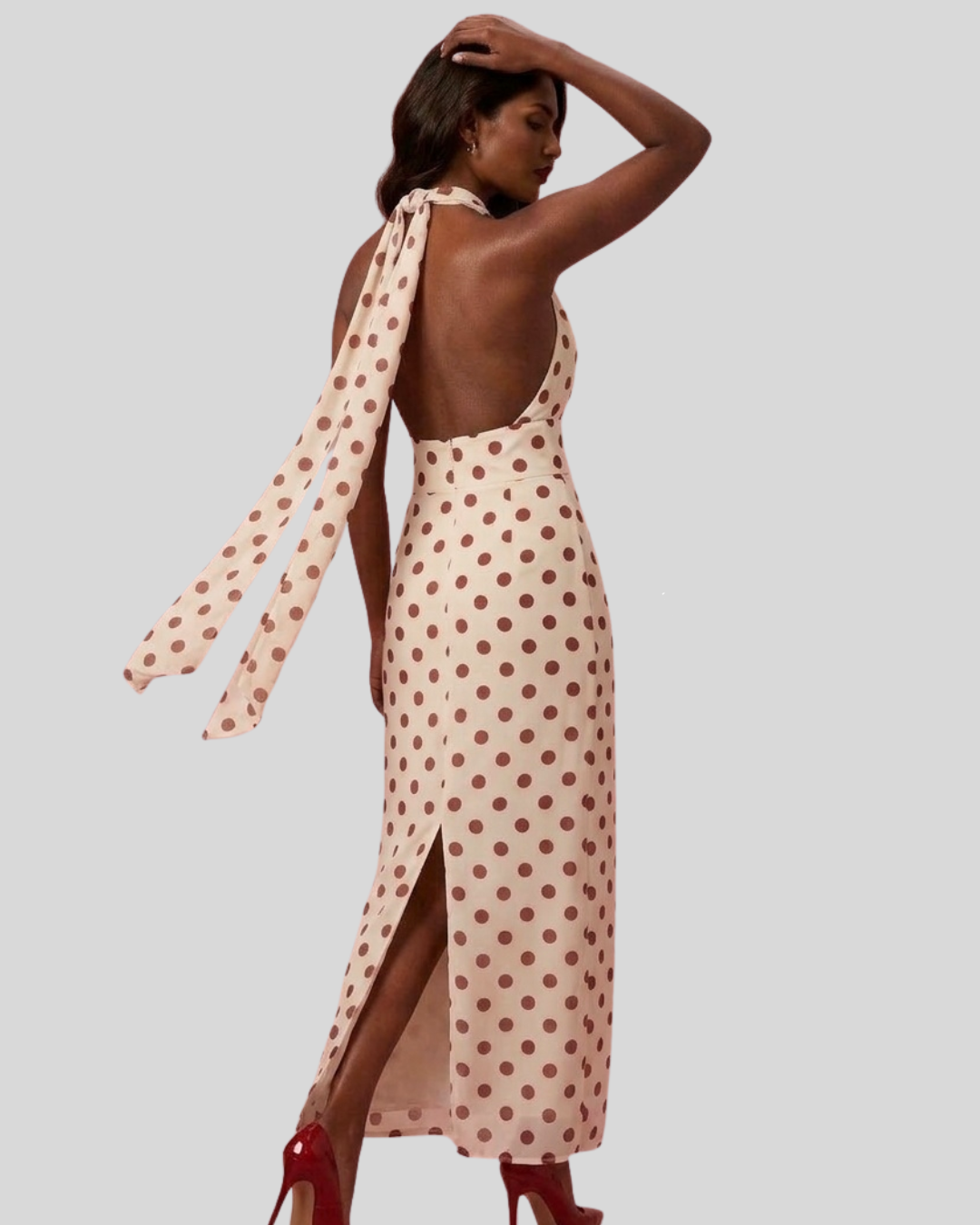 Soleil Halter Sculpt Maxi Dress