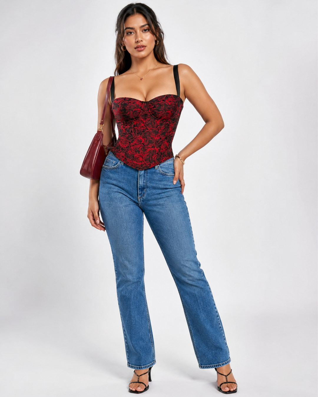 Solene Rose Corset Top