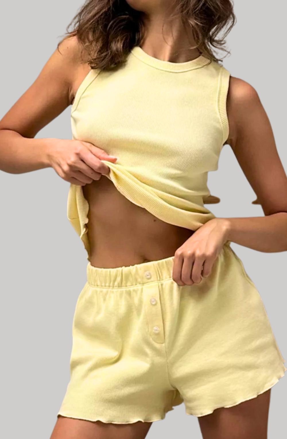 Sunday Cloud Rib PJ Set