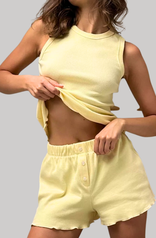 Sunday Cloud Rib PJ Set