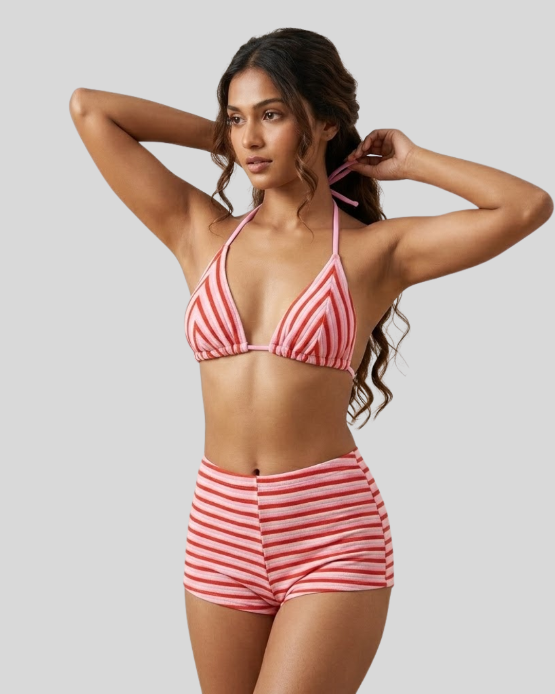 Sunkissed Stripe Two Piece Bikini Set