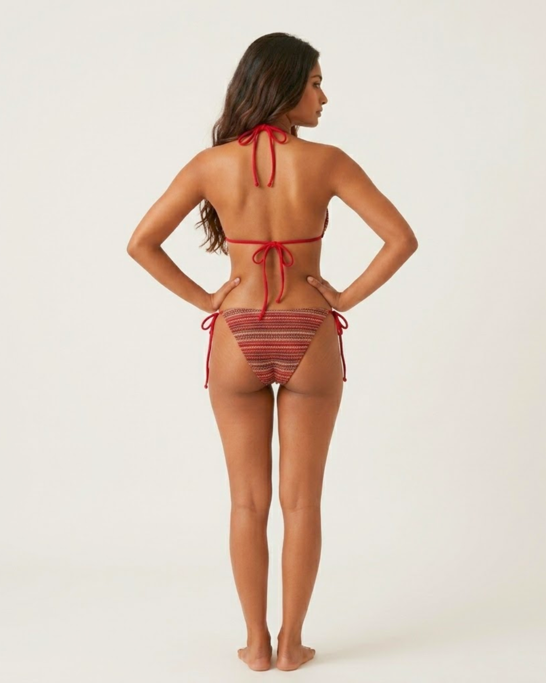 Sunset Stripe 3-Piece Bikini Set