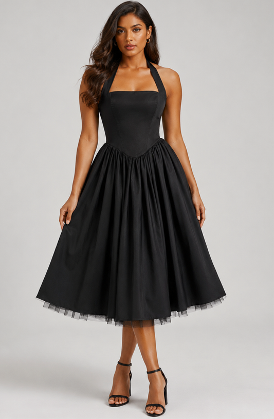 The Colette Halter Midi Dress