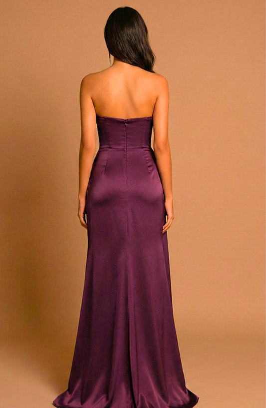 The Aarya Satin Draped Dress