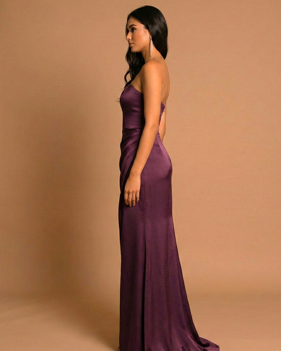 The Aarya Satin Draped Dress