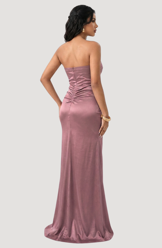 The Aarya Satin Draped Dress