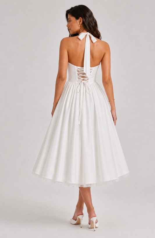 The Colette Halter Midi Dress