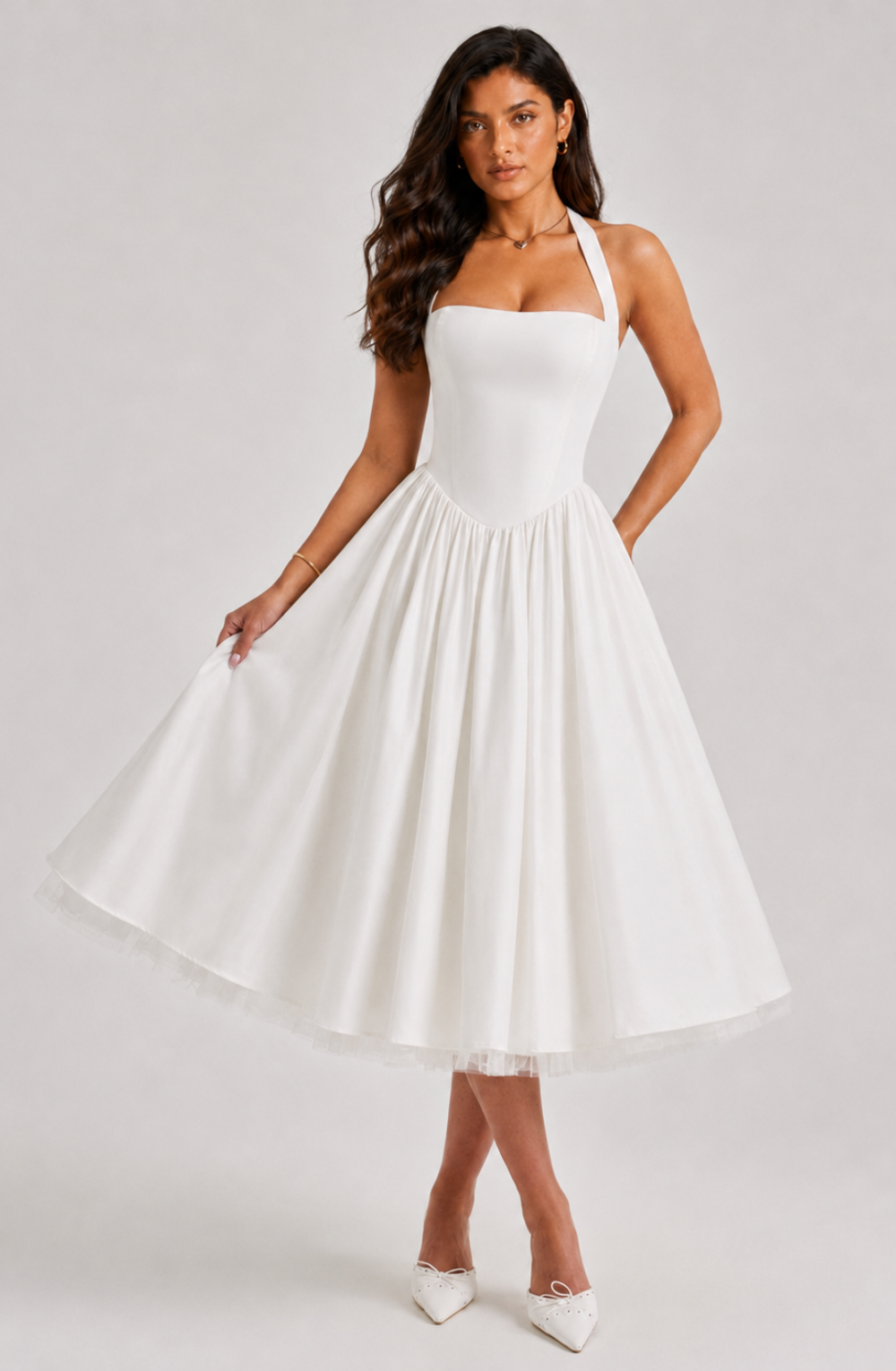 The Colette Halter Midi Dress