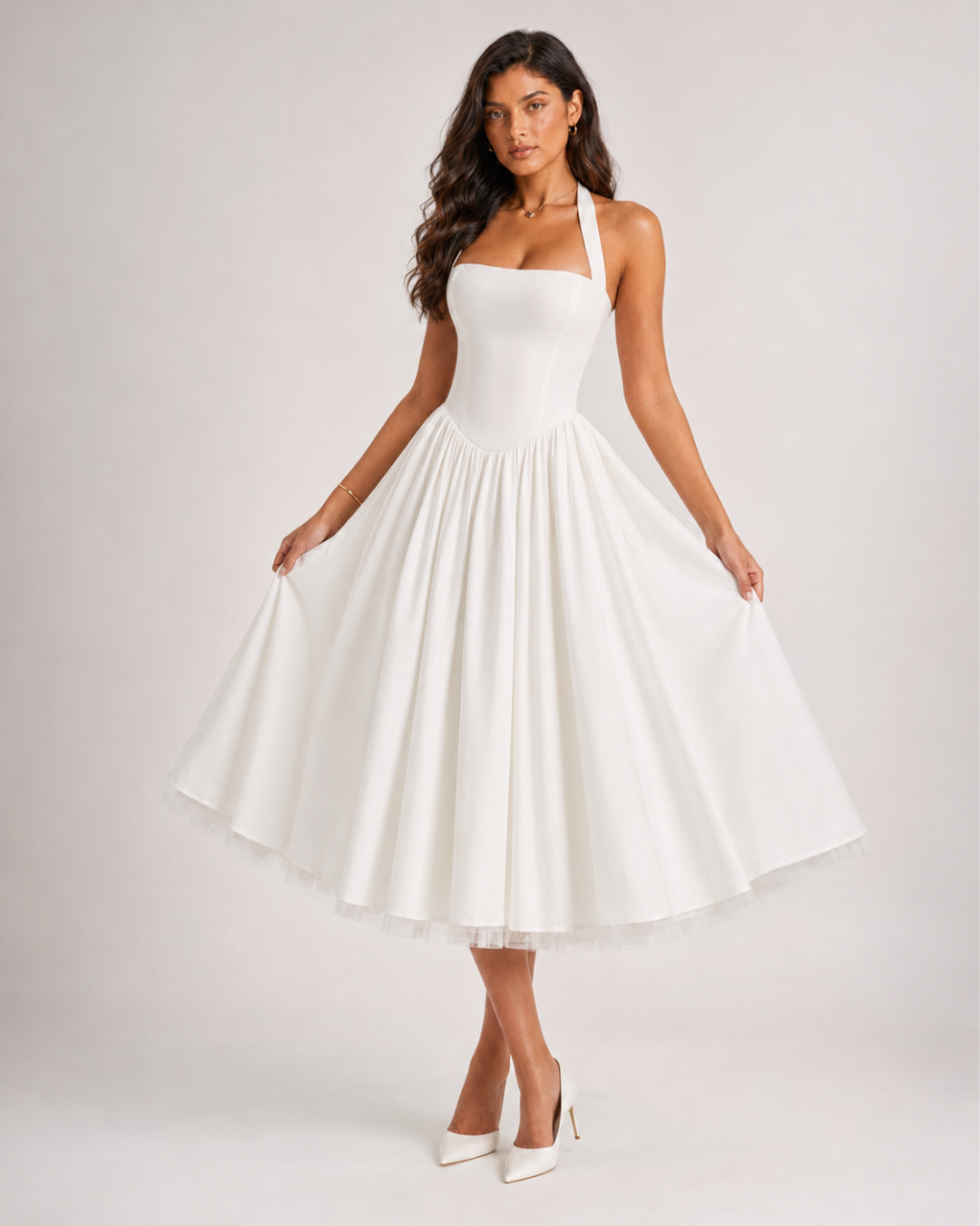 The Colette Halter Midi Dress