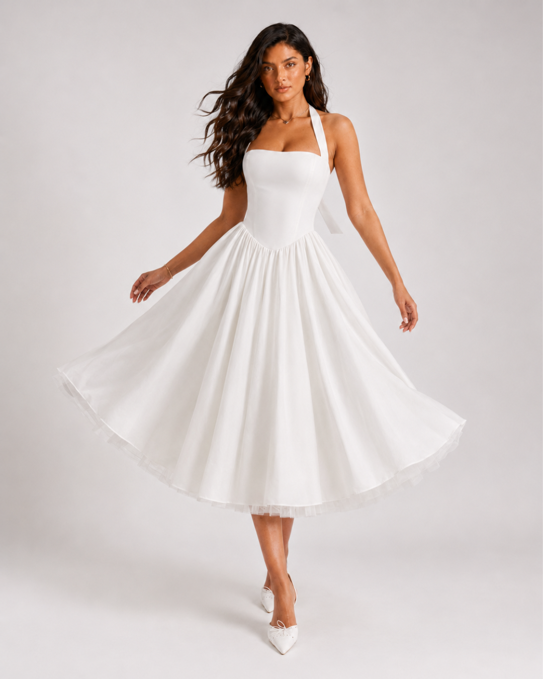 The Colette Halter Midi Dress