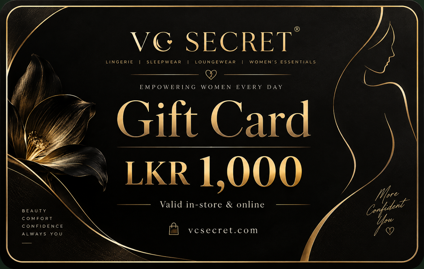 VC SECRET E-GIFT CARDS
