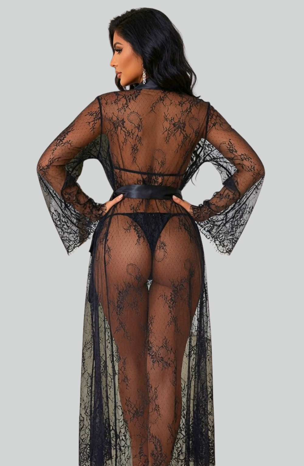 Valentina Sheer Lace Robe