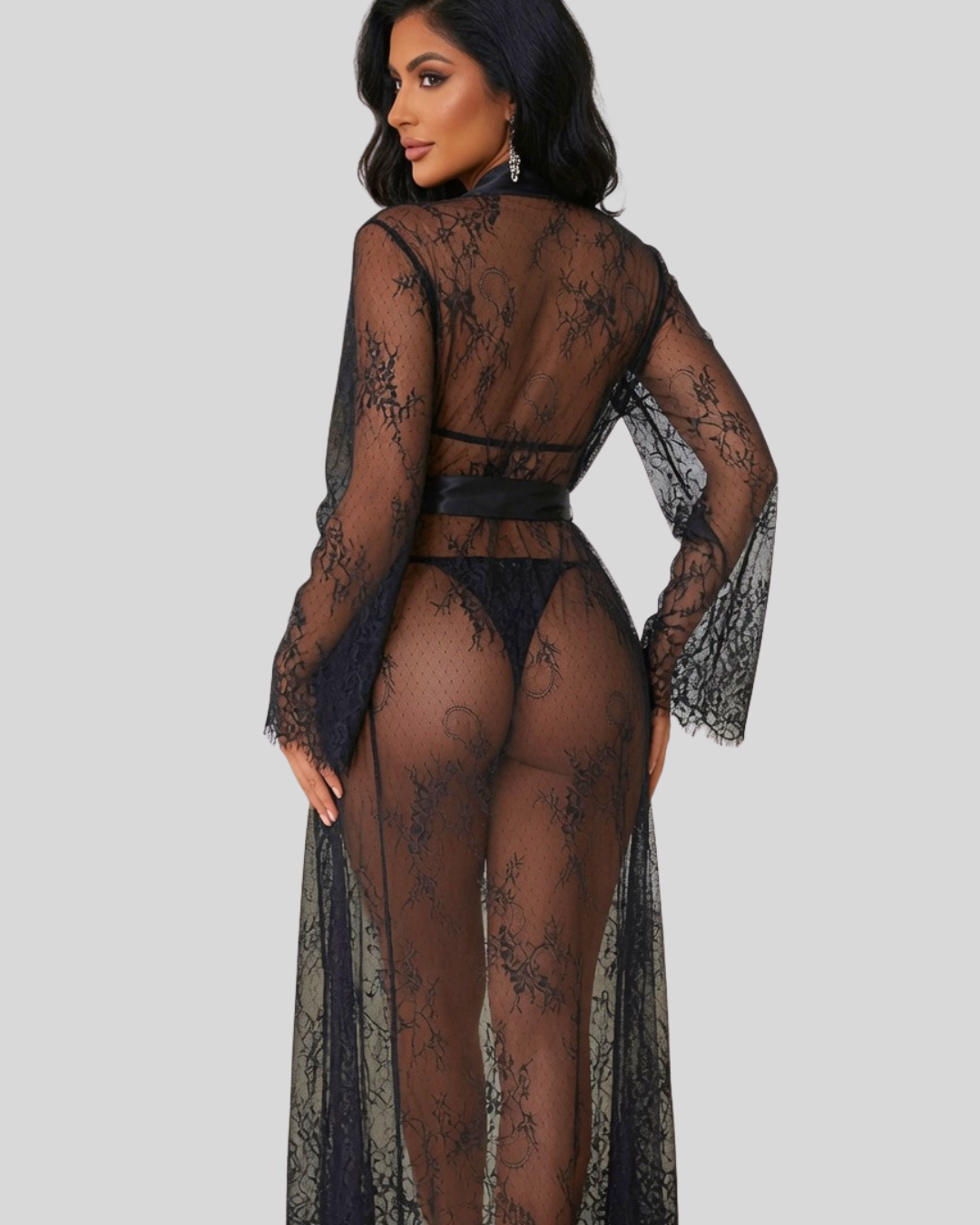 Valentina Sheer Lace Robe