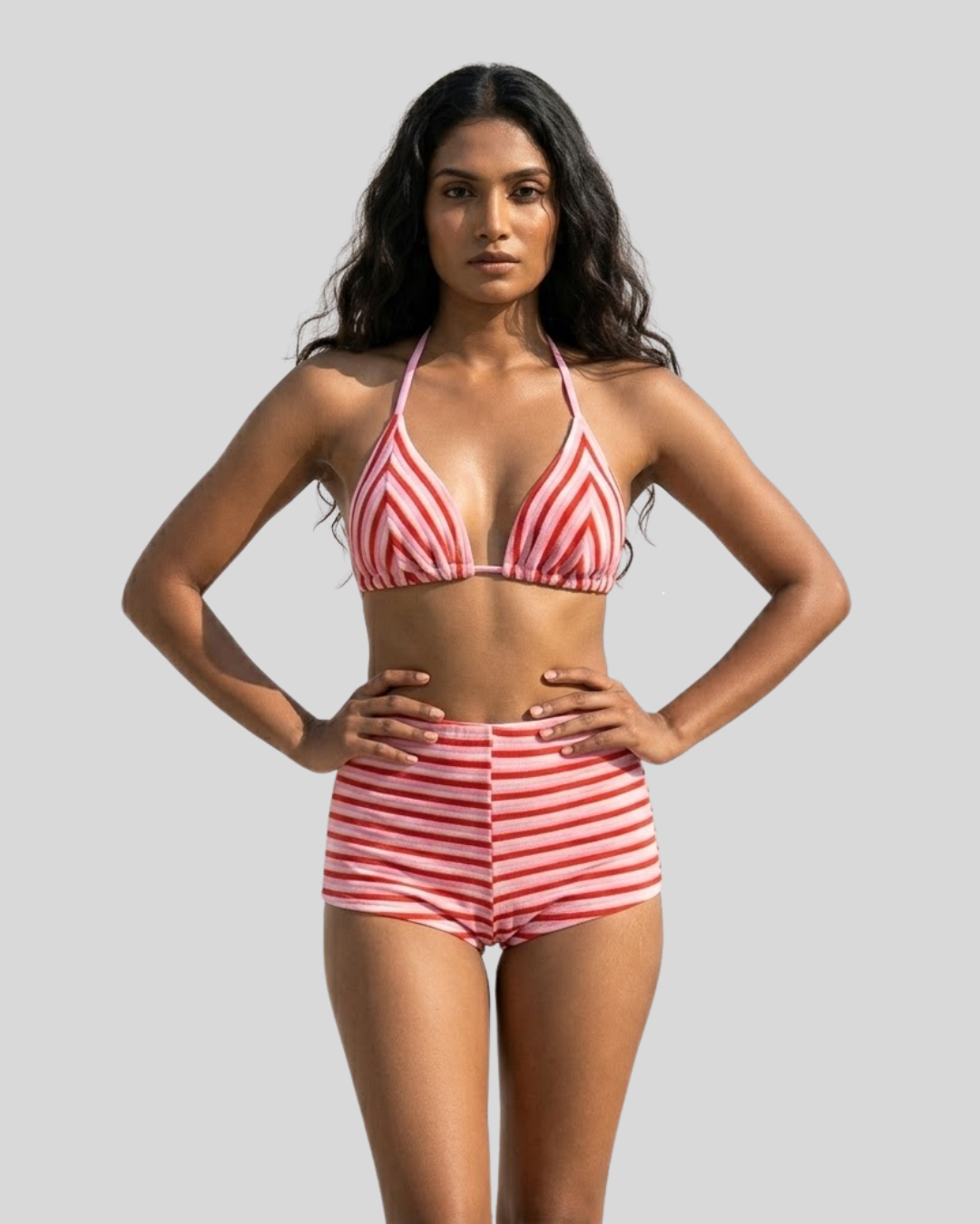 Sunkissed Stripe Two Piece Bikini Set