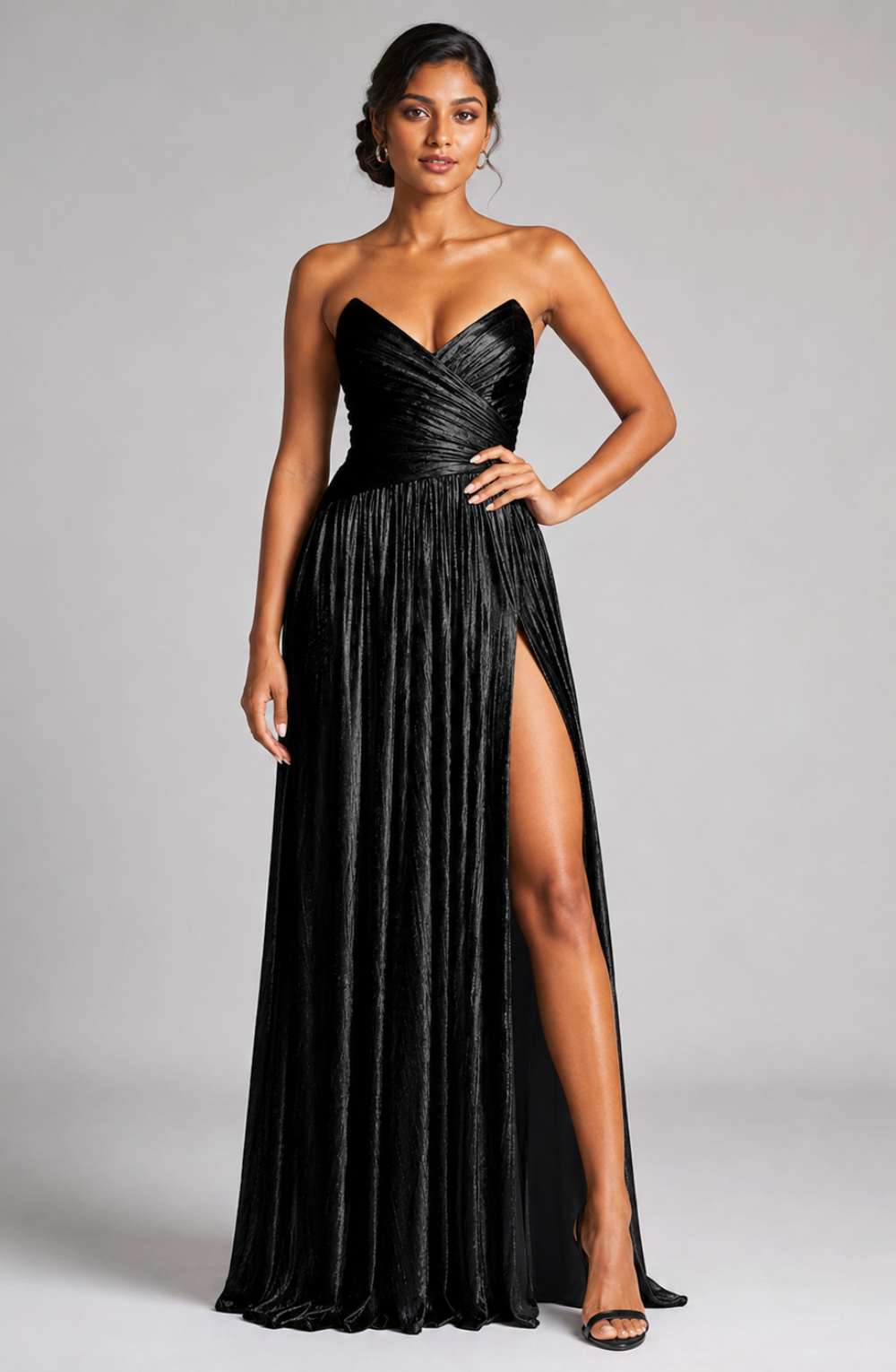 Yasmin Luxe Slit Maxi Dress