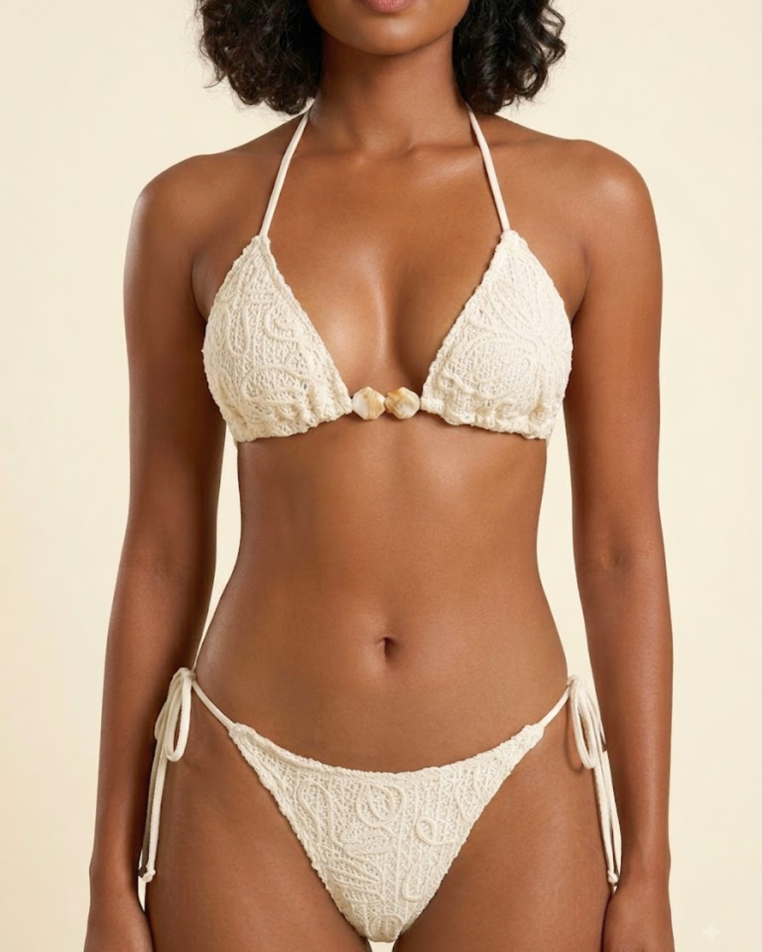 Yasmin Crochet Wrap 3-Piece Bikini Set