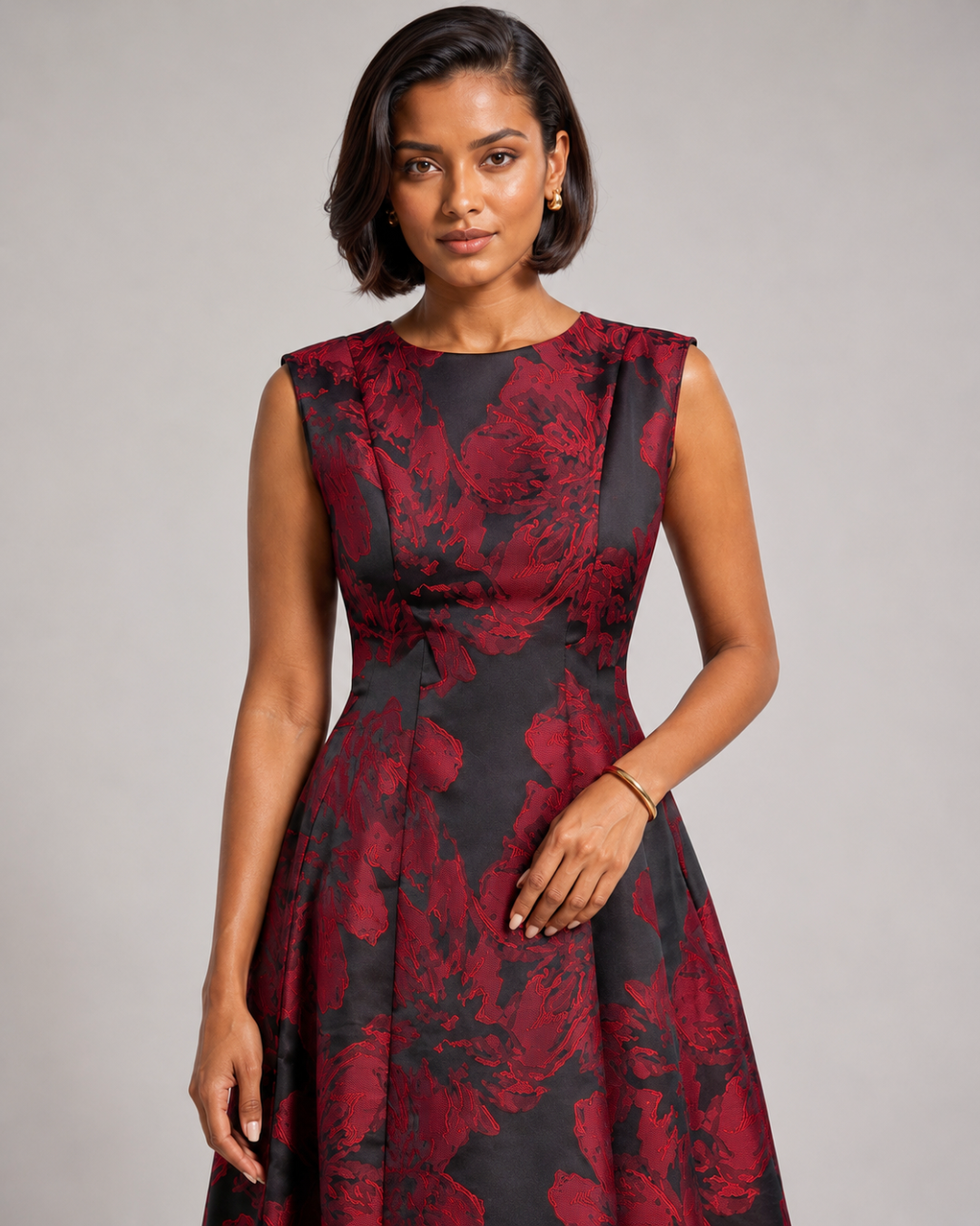 Yasmin Fit & Flare Midi Dress