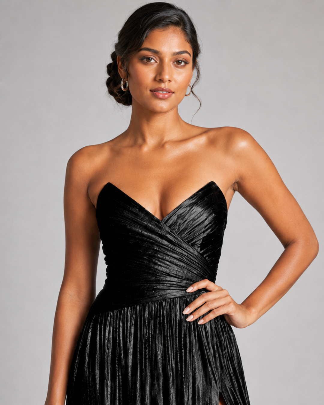 Yasmin Luxe Slit Maxi Dress