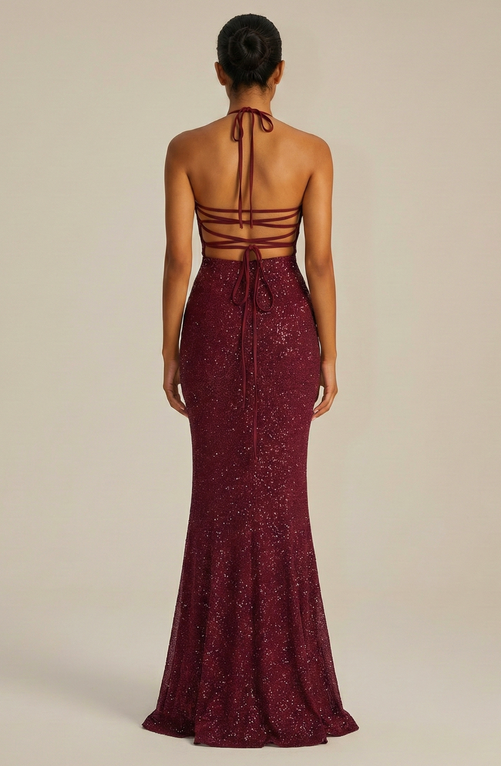 Zara Burgundy Sparkle Dress