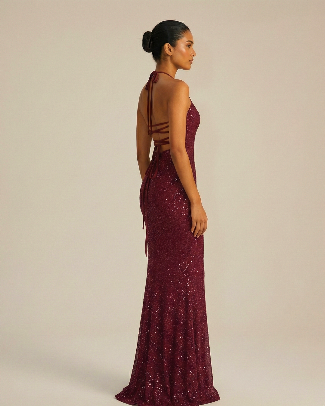 Zara Burgundy Sparkle Dress