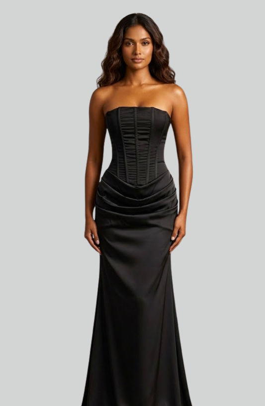 Zaria Strapless Corset Maxi Dress