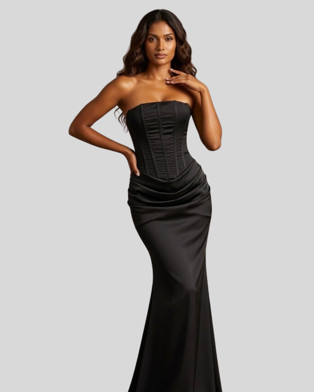 Zaria Strapless Corset Maxi Dress