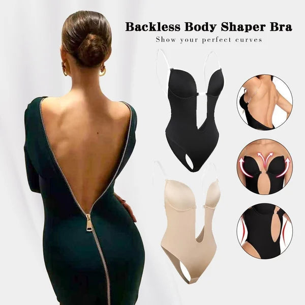 Elegance Enhanced Deep V Bodysuit Shaper