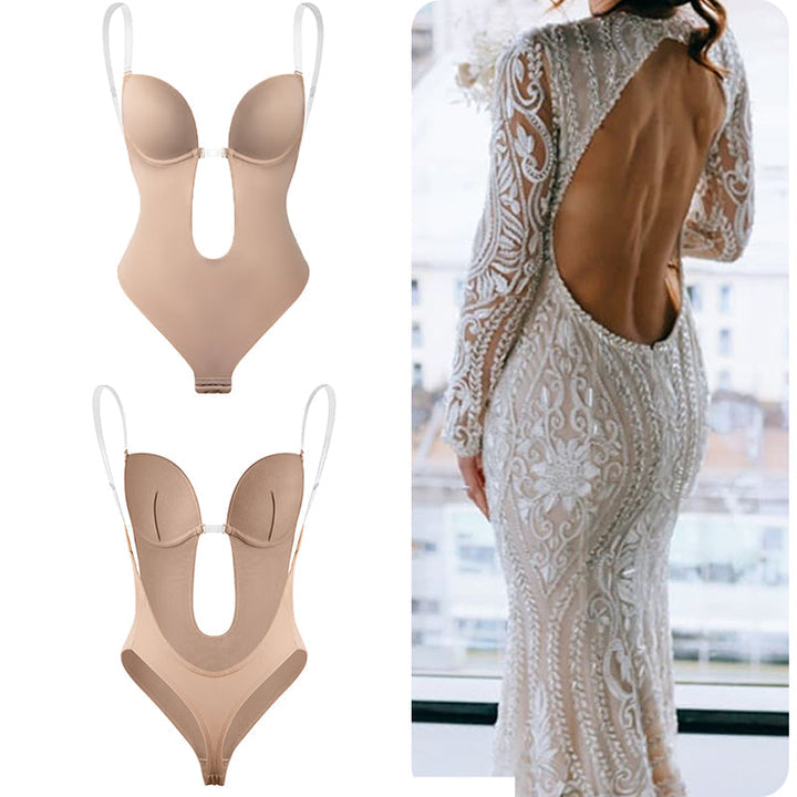 Elegance Enhanced Deep V Bodysuit Shaper