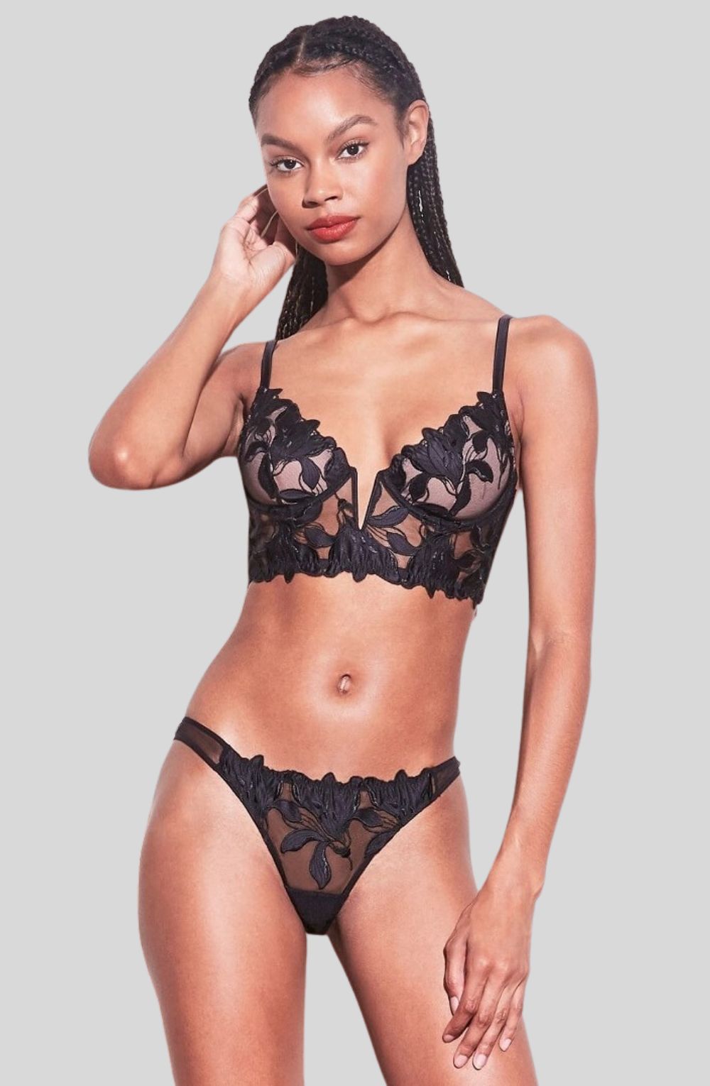 French Embroidery Lingerie Set