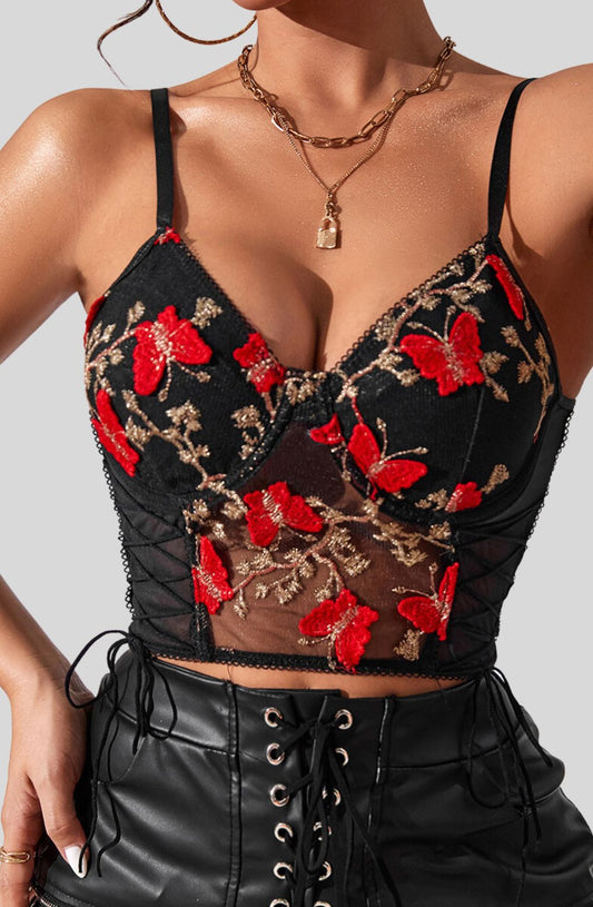 Butterfly Kisses Embroidered Top